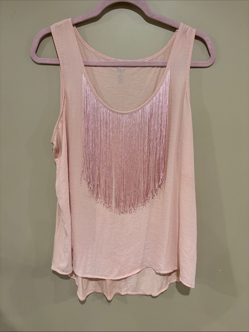 Pink fringe tank